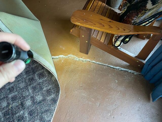 Cracked Concrete Floor - Before Repairs