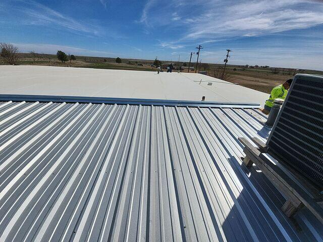 The roof was completed.