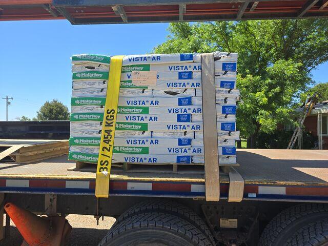 Shingles delivered to the home.