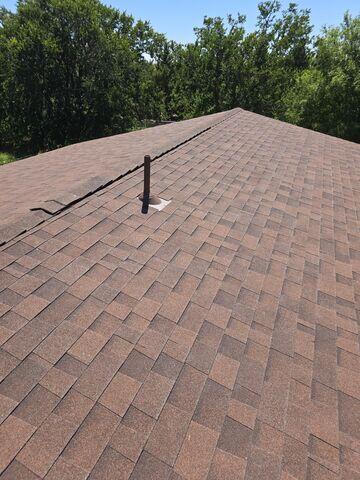 The final view of a newly completed roof.
