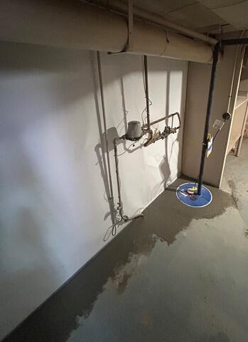 French Drain system with Sump Pump is completed