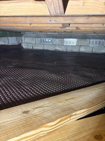 Installing Drainage Matting