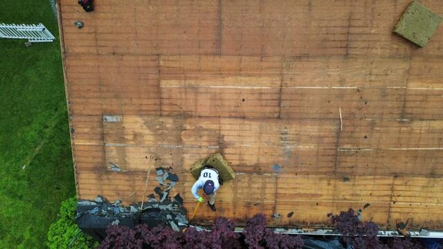 The Sheathing Is Exposed
