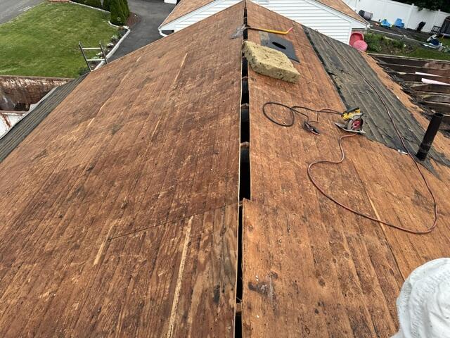 The Sheathing Is Exposed