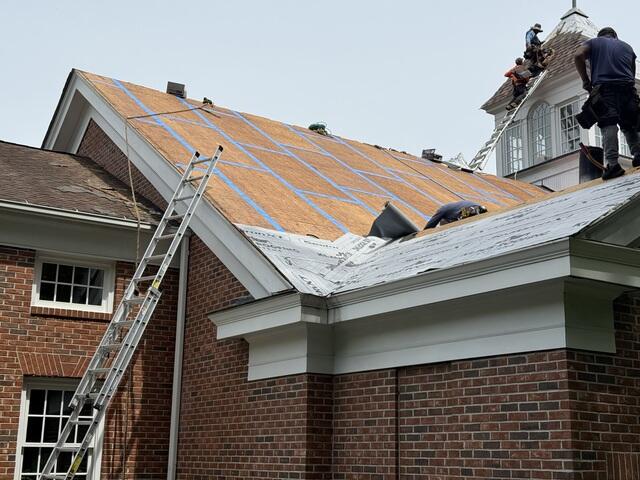 Seams Are Taped and Ice and Water Shield Is Installed