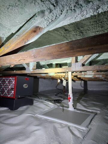 Dehumidifier Tied into Sump Pump