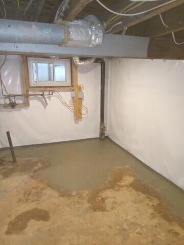 Re-concrete the floor