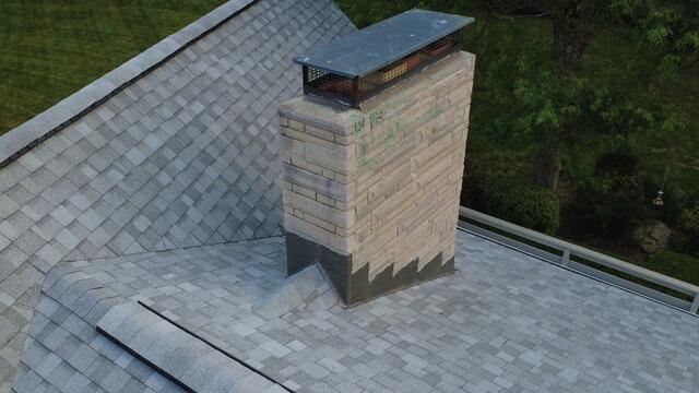New Flashing Is Installed on the Chimney