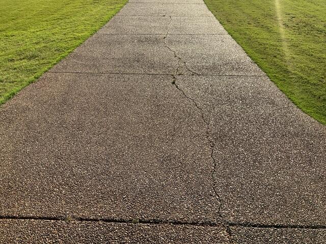 Cracked Concrete Driveway