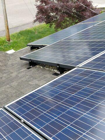 Roof and solar after cleaning