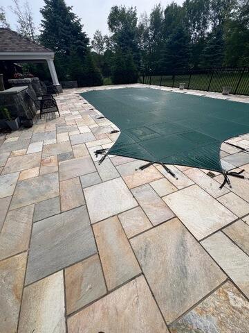 Pool Patio- Before cleaning