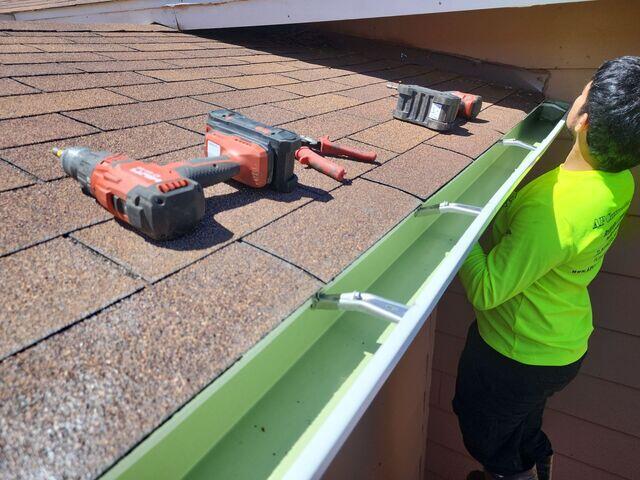 Installation of Gutters.
