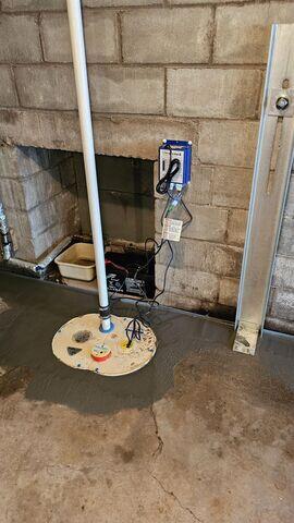 Sump Pump & Drainage System Installed