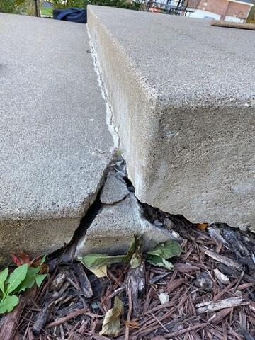 Before - Severe Concrete Cracking at the Base