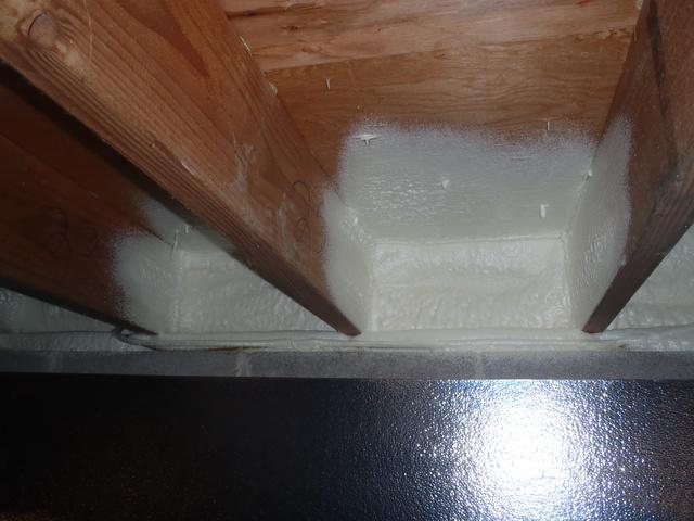 Spray Foam Installation on Rim Joists