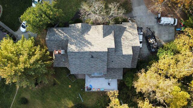 Aerial View of New Roof in Crittenden, KY