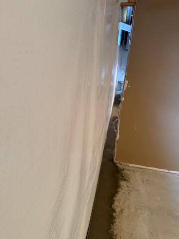 Basement waterproofing system is completed