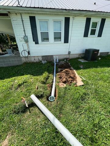 Discharge Pipe Allows Water to Be Carried Safely Away