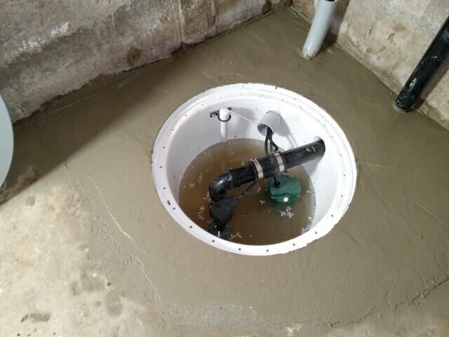 Pump and discharge line added