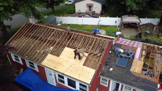 New Sheathing Is Installed