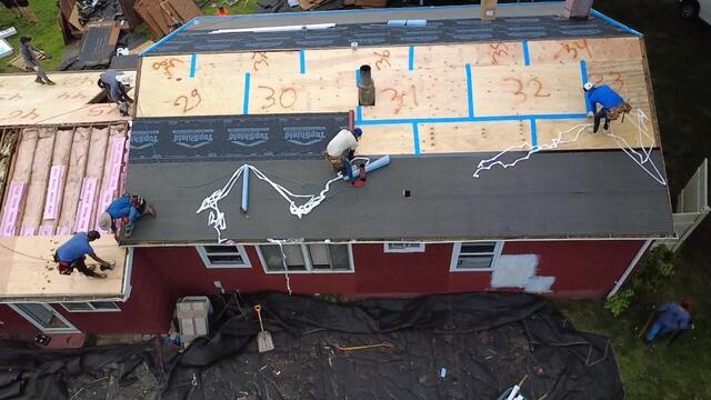 Seams Are Taped & Underlayment Is Installed