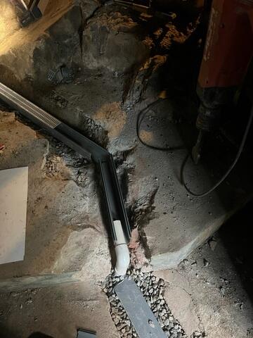 Surface Drainage Connected to Feed Line