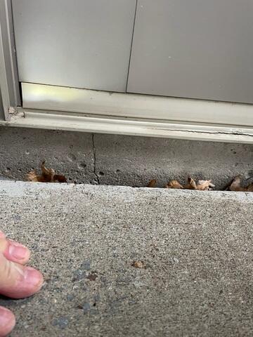 Sunken Slab and Foundation Crack by Entry