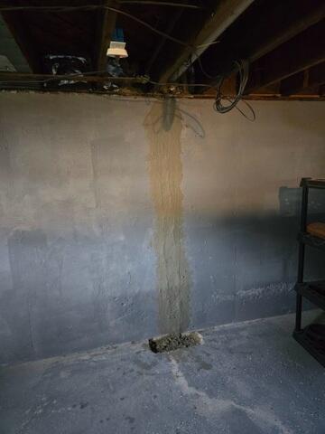 Filled In Crack With Xypex Repair System
