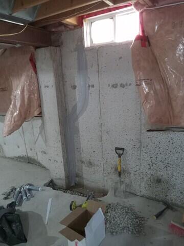 Sealant troweled over foam