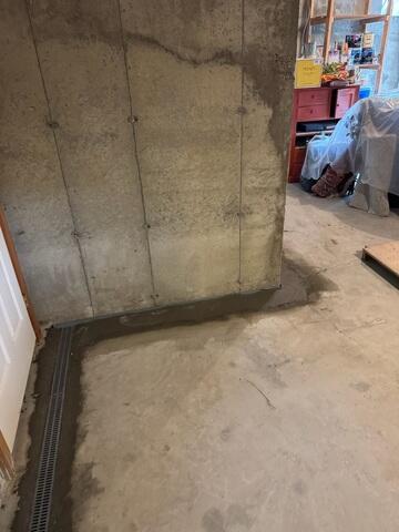 Drainage System Concreted into Foundation