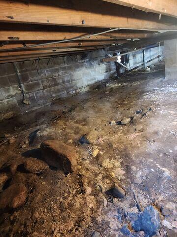 Damp Crawl Space