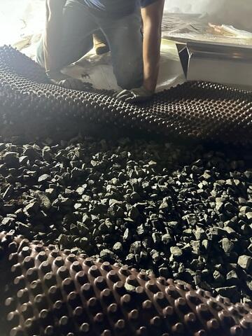 During Drainage Matting Install