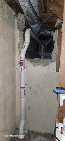 Basement Slab Radon Extraction Point