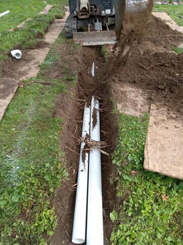 Buried discharge