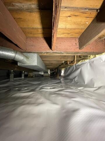Reinforced and Sealed Crawl Space Interior