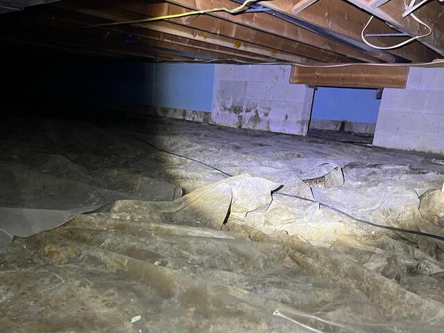 Wet and Humid Crawlspace