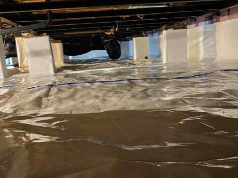Bright, Sealed, and Moisture-Free Crawl Space, Carthage, IN