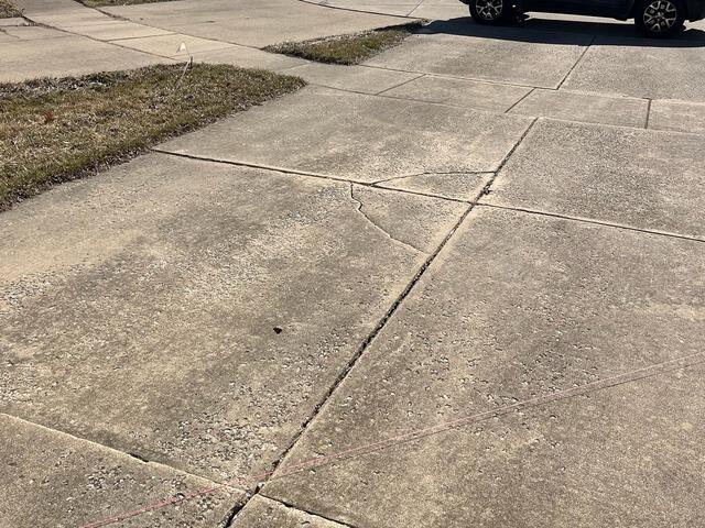 Cracked Driveway