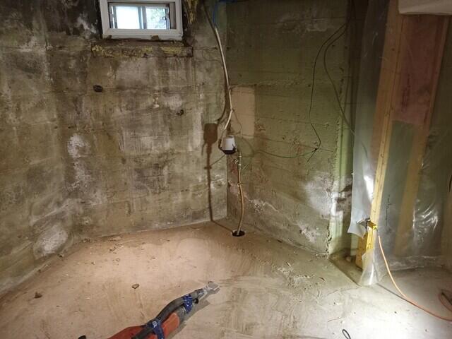 Block walls has moisture