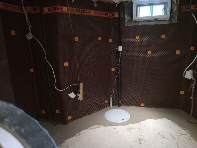 Re-concreted floor