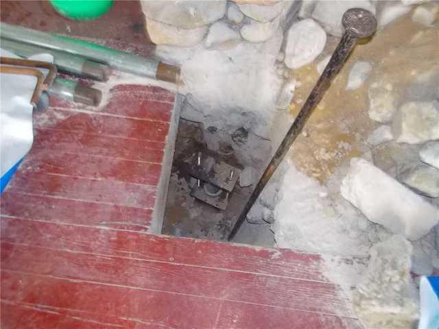Pier Installation to Stabilize Fireplace