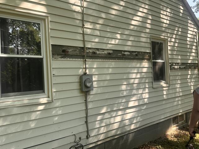 Siding Taken Off