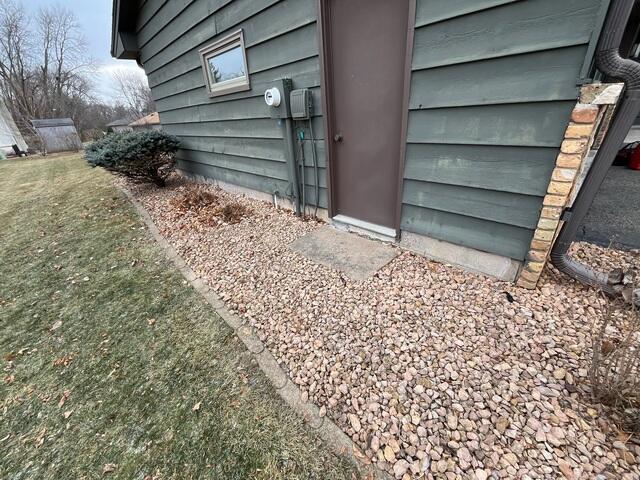 Faded and Exposed Foundation - Before