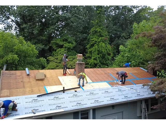 Seams Are Taped and Ice and Water Shield Is Installed