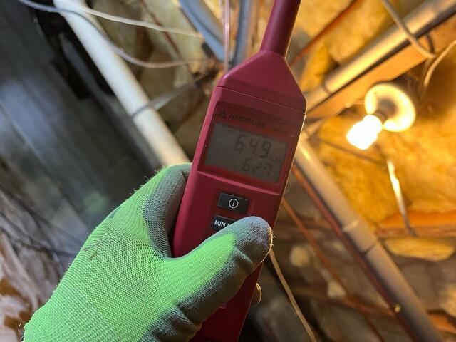 Humidity Reading for Crawl Space in Lawrenceburg, KY