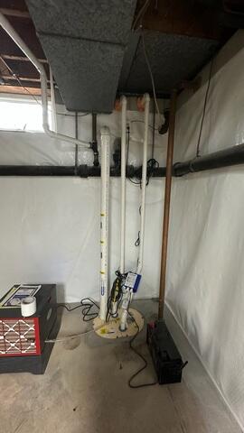 The SaniDry Sedona Dehumidifier and TripleSafe Sump Pump