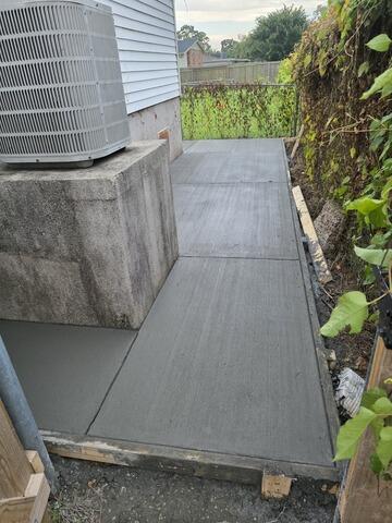 Walkway poured