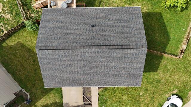 Aerial View of New Roof in Independence, KY