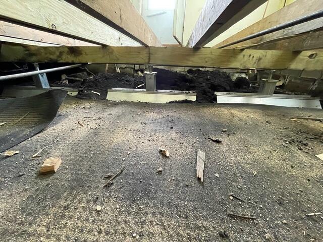 Reinforced Floor Support System Installed