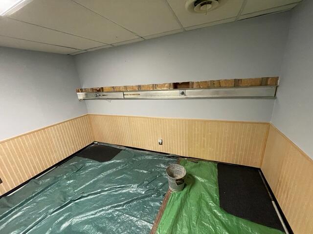 Mid-Installation of Wall Anchoring System